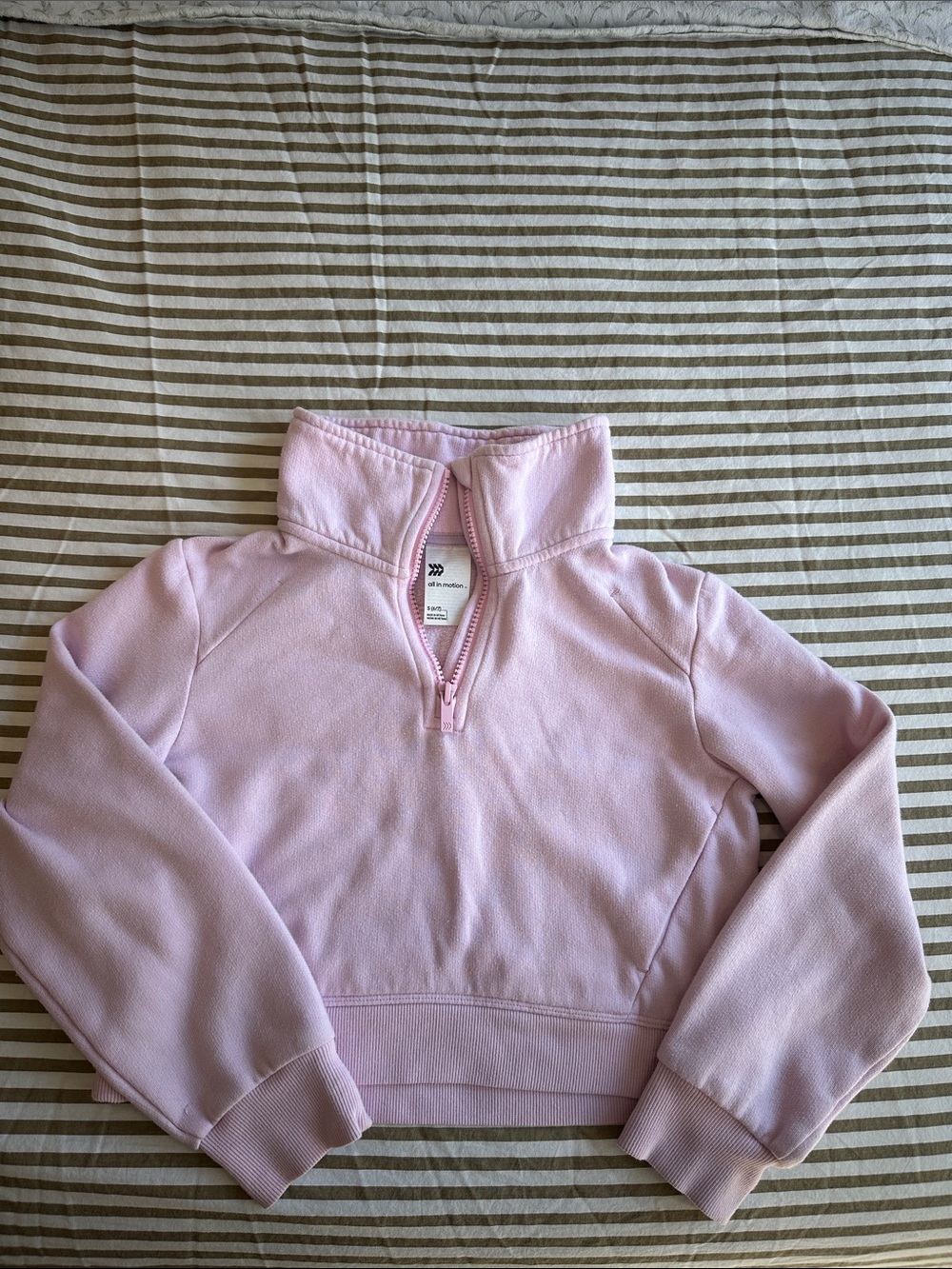 Target — All In Motion — KIDS — Light Pink Quarter-Zip Pullover Sweater